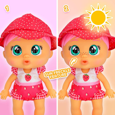 CRY BABIES Fun N' Sun Ella | Bambola Interattiva Che Piange Lacrime Vere Ed É Progettata per Giocare Dentro E Fuori Dall'Acqua | Gioco Regalo per Bambini +18 Mesi