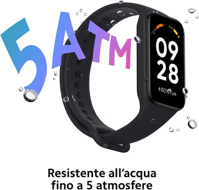 Redmi Smart Band 2, Schermo TFT 1.47", Corpo Ultra-Slim, Monitoraggio Del Sonno, Spo2 E Frequenza Cardiaca, Resistenza All'Acqua 5ATM, Autonomia Di 14 Giorni, +30 Modalità Di Allenamento, Nero