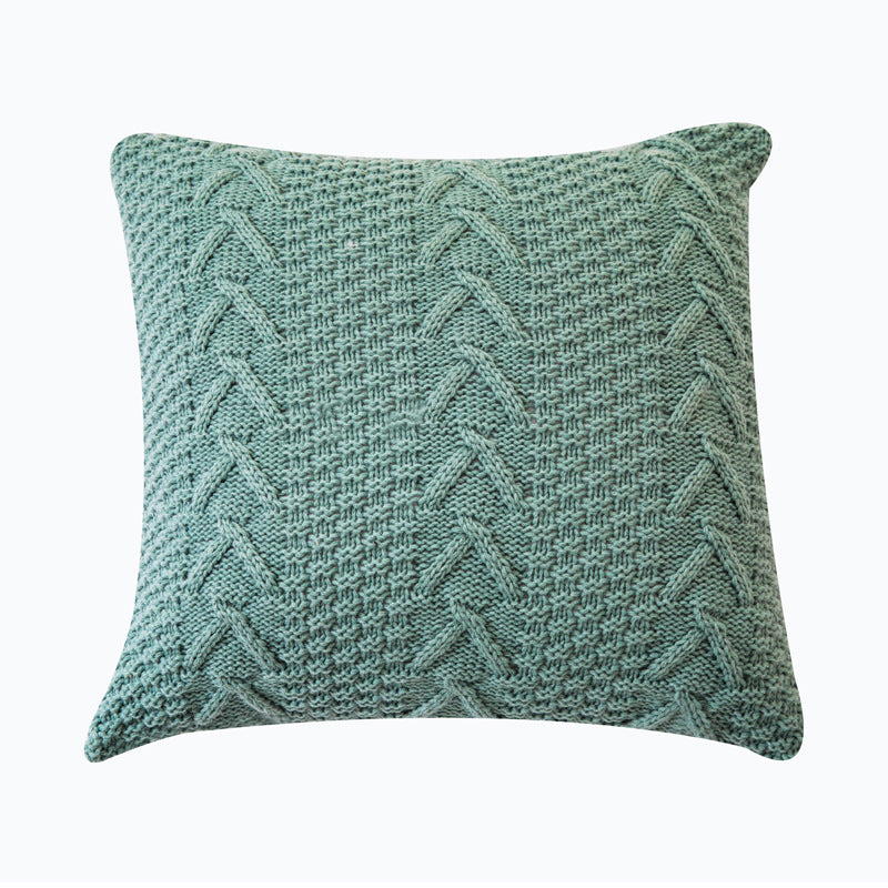 Coarse Wool Knitted Cushion