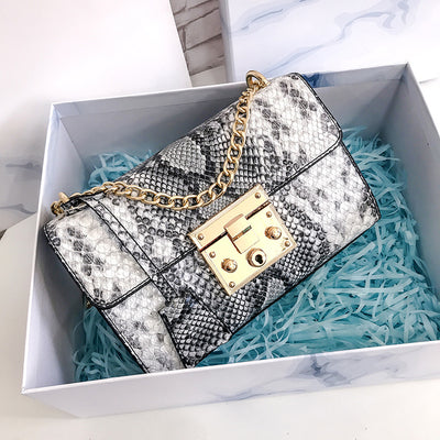 Serpentine Small Square Bag Korean Fashion Chain Bag