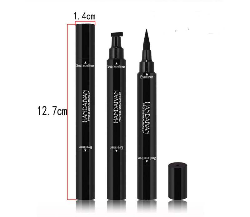 Double-Headed Seal Eyeliner Triangle Seal Eyeliner 2-In-1 Waterproof Eyeliner