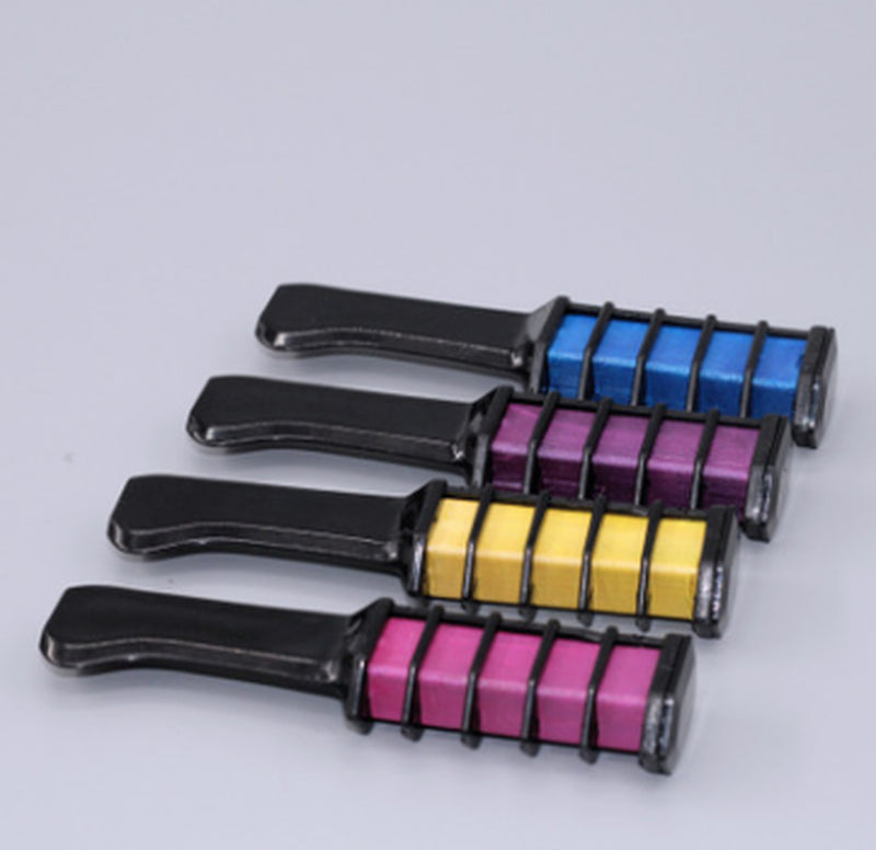 Temporary Mini Disposable Crayons Hair Color Dyeing Mascara Dye Chalk Box with Brush