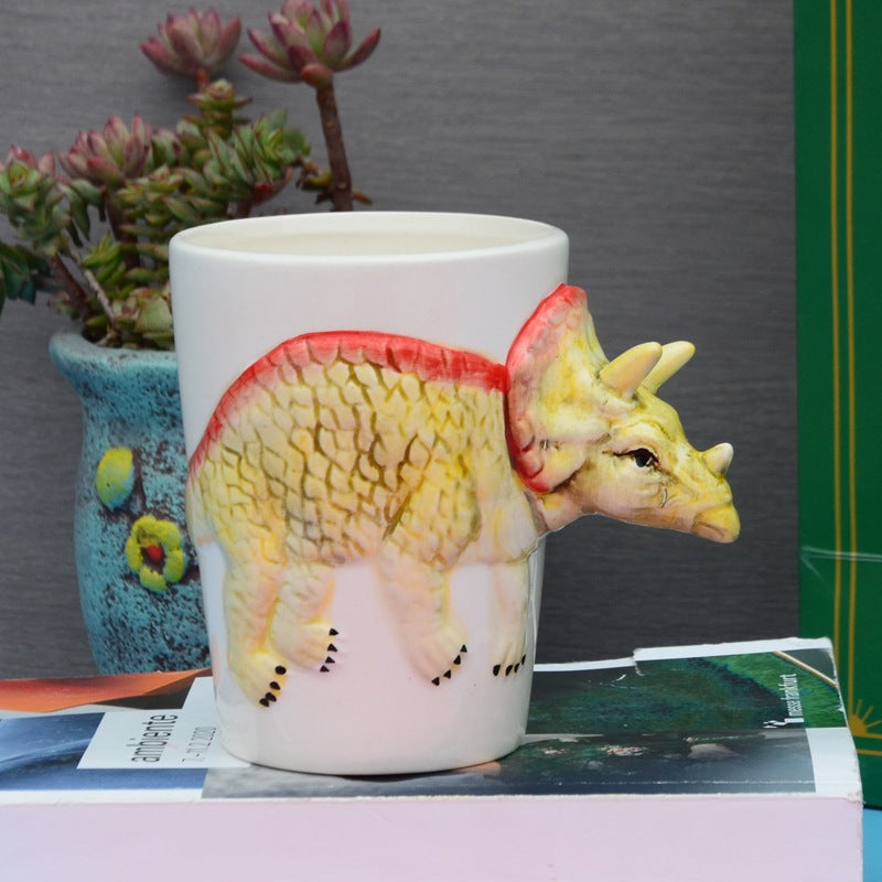 3D Ceramic Dinosaur Shape Cup Special-Shaped Hand-Painted