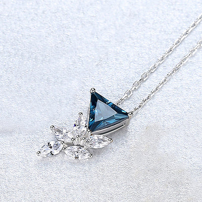 S925 Sterling Silver Floral Micro Pendant Female Necklace