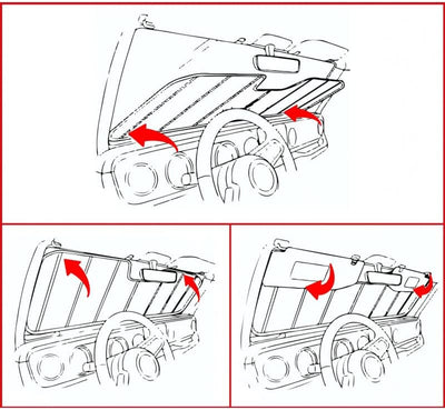 -Parasole Auto Parabrezza, Parasole per Auto Interno Pieghevole Con Chiusura Clip, Coprisole Auto Contro I Raggi UV, Parasole Parabrezza,Parasole per Macchina (Large-(80X130Cm))