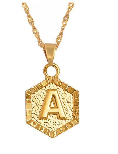 Women Charm A-Z Alphabet Letter Pendant Necklaces Stainless Steel Initial 26 Letters Necklace Glamour Choker Jewelry