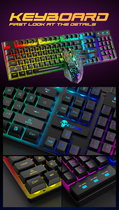 Kuiying T6RGB Luminous Keyboard and Mouse Set