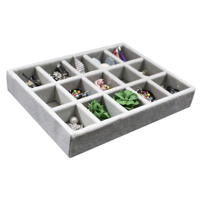 Jewelry storage box flannel earrings jewelry box storage box