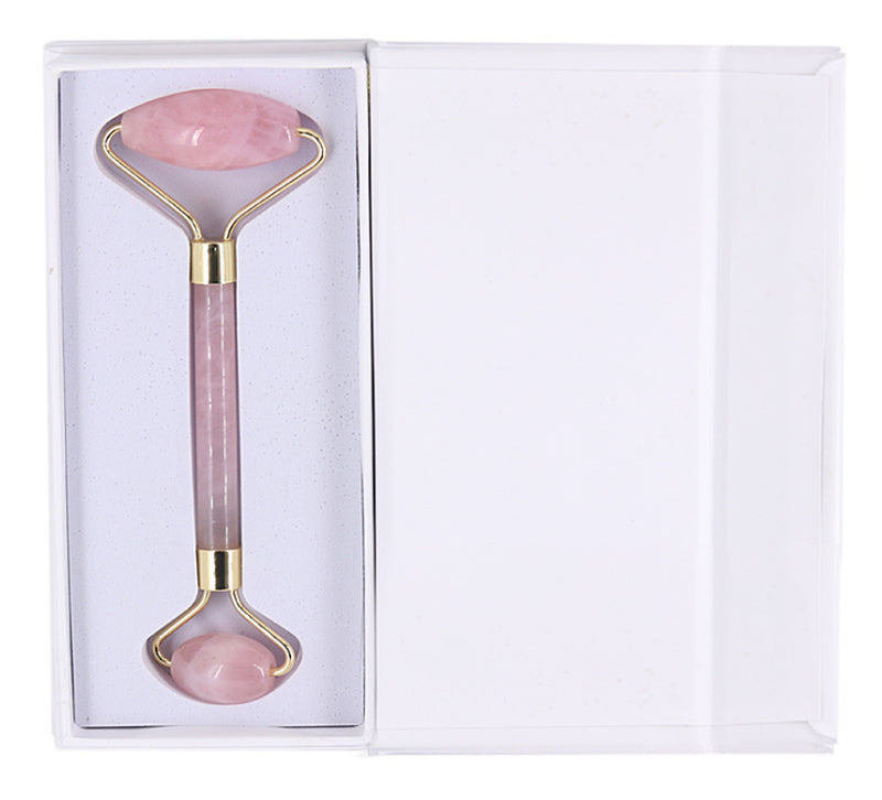 Rose Quartz Roller Slimming Face Massager Lifting Tool Natural Jade