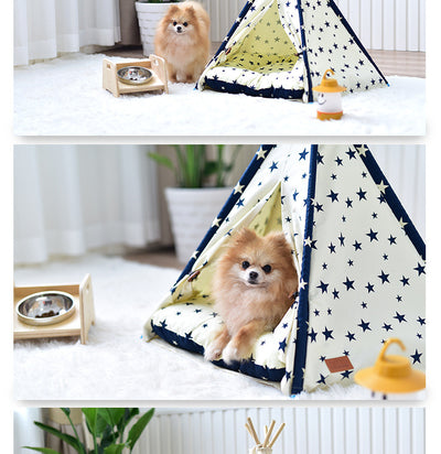 Portable Washable Pet Tent Dog Bed Cat Toy House