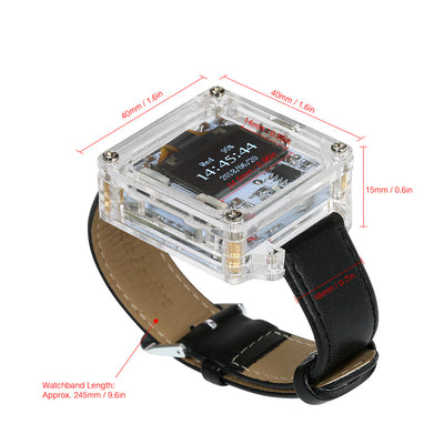 Single-Chip Digital LED Watch Electronic Clock Kit Transpare