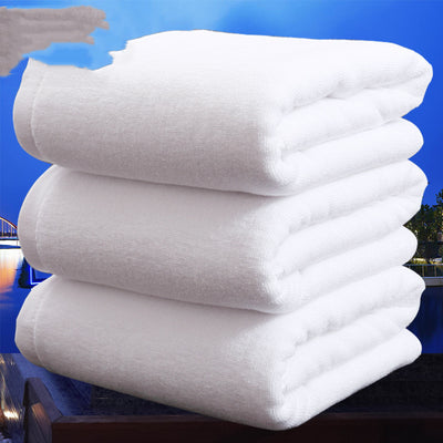 Bath Towel Cotton Adult Thickened and Increased Water-Absorbing White