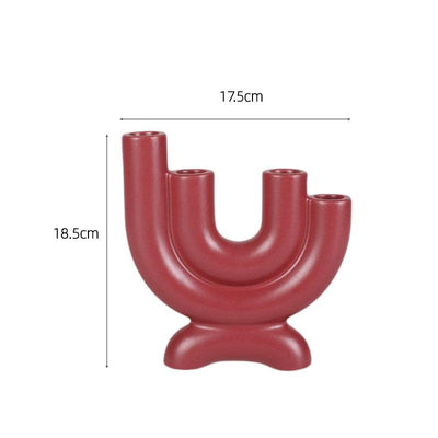 Ceramic Candlestick Tabletop Decoration Model Living Room Dining Table