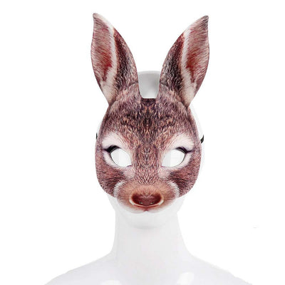 Carnival Party Masquerade EVA Half Face Rabbit Animal Mask