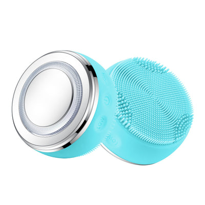 Electric Facial Cleansing Brush Ultrasonic Cleaning Brush Silicone Face Massager Beauty Machine Blackhead Remover Deep Clean