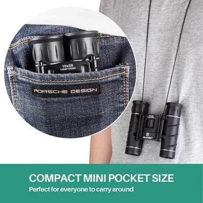 10X25 Binocolo Professionale Compatto, Cannocchiale, Mini Binocolo Tascabile per Bird Watching, Escursionismo,Campeggio Caccia, Viaggio, Sportivi,Concerti