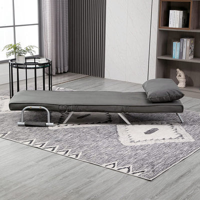 Divano Letto Multifunzionale 2 in 1 Moderno Schienale Inclinabile Soggiorno 65 × 69 × 80Cm Grigio