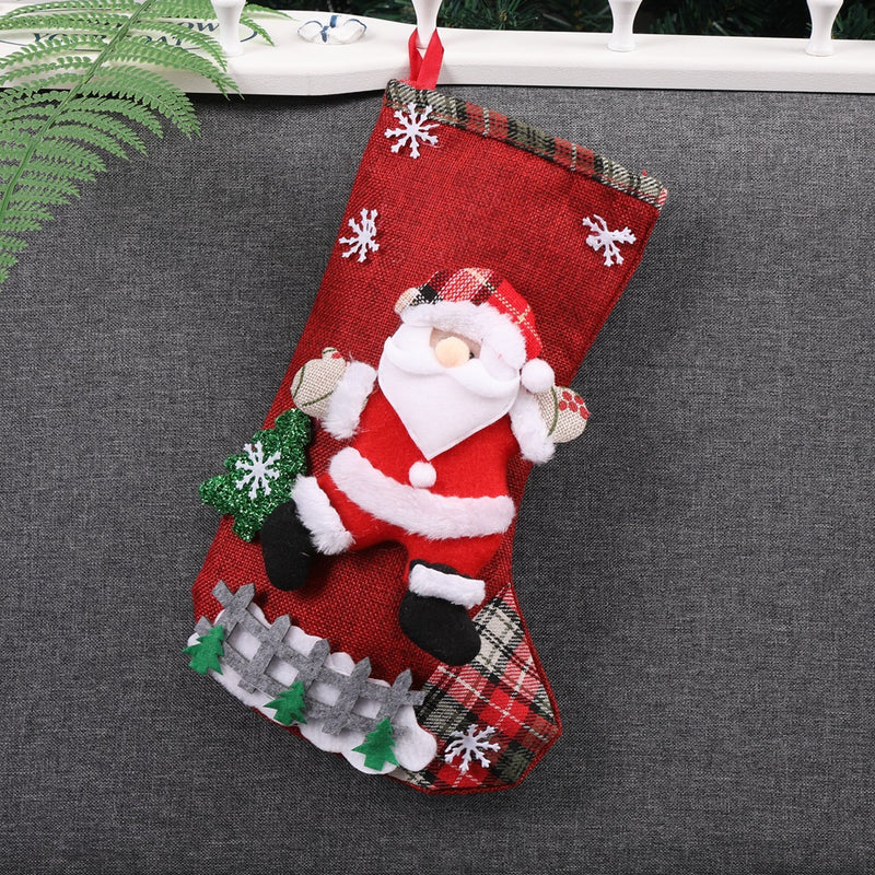 Christmas Decorations Santa Claus Socks Christmas Tree Pendant Christmas Socks Gift Bag Christmas Bag