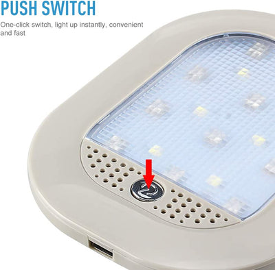 Luci per Tettuccio Auto LED 8 Colori Plafoniera per Auto Senza Fili, Ricaricabile USB per Luce Interni Generale, Con Funzione Di Controllo Vocale, Adatta per Auto, Camion, Armadi, Campeggio