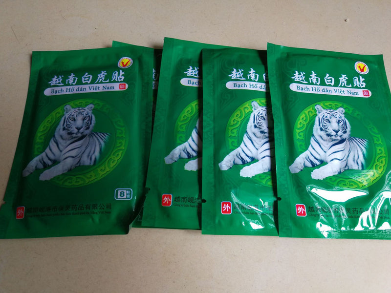 8Pcs White Tiger Balm Chinese Herbs Medical Plasters for Joint Pain Back Neck Curative Plaster Knee Pads for Arthritis G07002