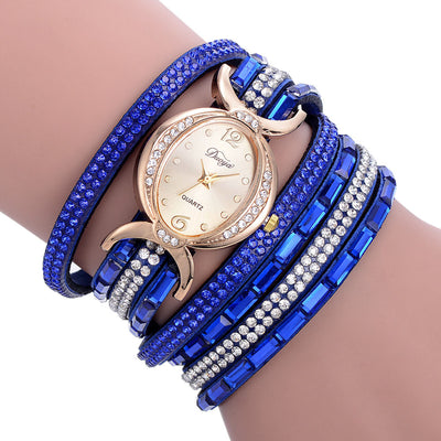 New Casual Rhinestone Watch Dress Ladies Bracelet Watch Analog Quartz Watch for Women