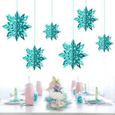 Holiday Decoration Supplies Paper Snowflake String Pendant