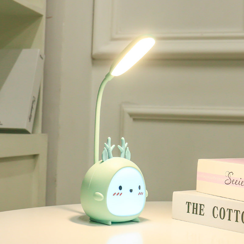 Cartoon Deer Cute Led Charging Eye Protection Student Bedroom Dormitory Folding Reading Lamp