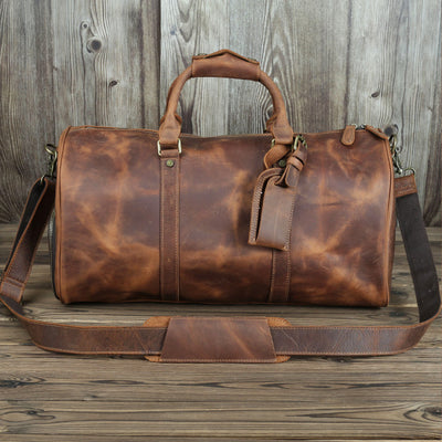 Horse Leather Men'S Travel Bag