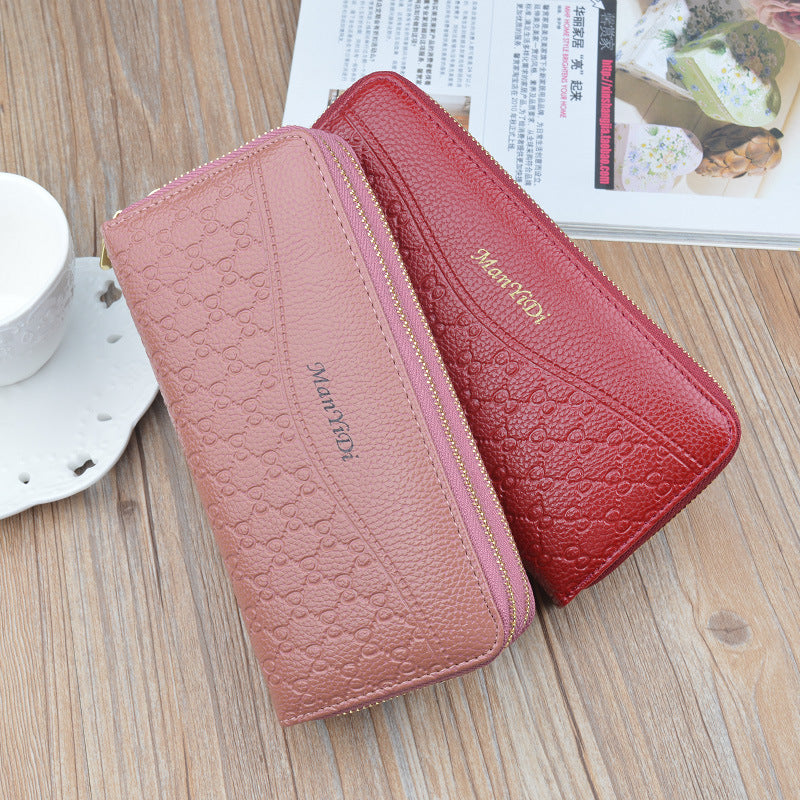 Ladies Long Large-Capacity Double Zipper Wallet