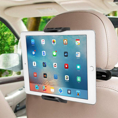 Supporto Tablet Auto Poggiatesta Supporto per Smartphone Rotazione a 360 Gradi Porta Tablet Auto Universale per 4-11 Pollici Ipad Pro Mini Air,Phone,Samsung Galaxy Tab,Switch,Kindle Ecc-Nero