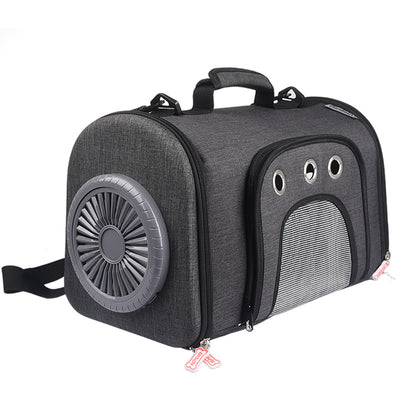 Pet Out Bag with Fan Side Mesh Ventilation