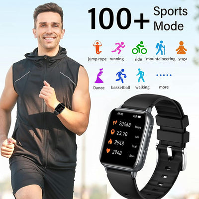 Smartwatch Uomo Chiamata Bluetooth 5.2,1.81" HD Orologio Sportivo Con 109 Modalità Sportive, Notifiche Messaggi Whatsapp Contapassi Calorie Android Ios,Nero