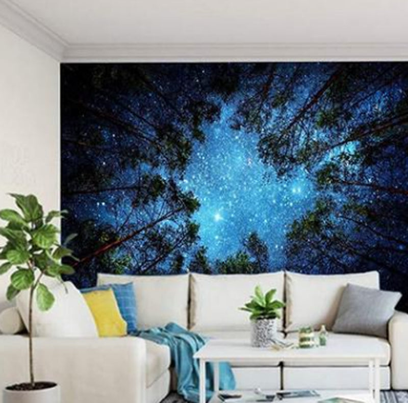 Foreign Trade for Home Decoration Wall Hanging Forest Starry Tapestry Ins Net Red Anchor Models Background Cloth Factory Direct Sales