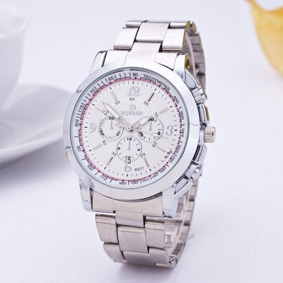 Diamond-Studded Mesh Plate Personality Scale High-Grade Steel Belt Sports and Leisure Watch