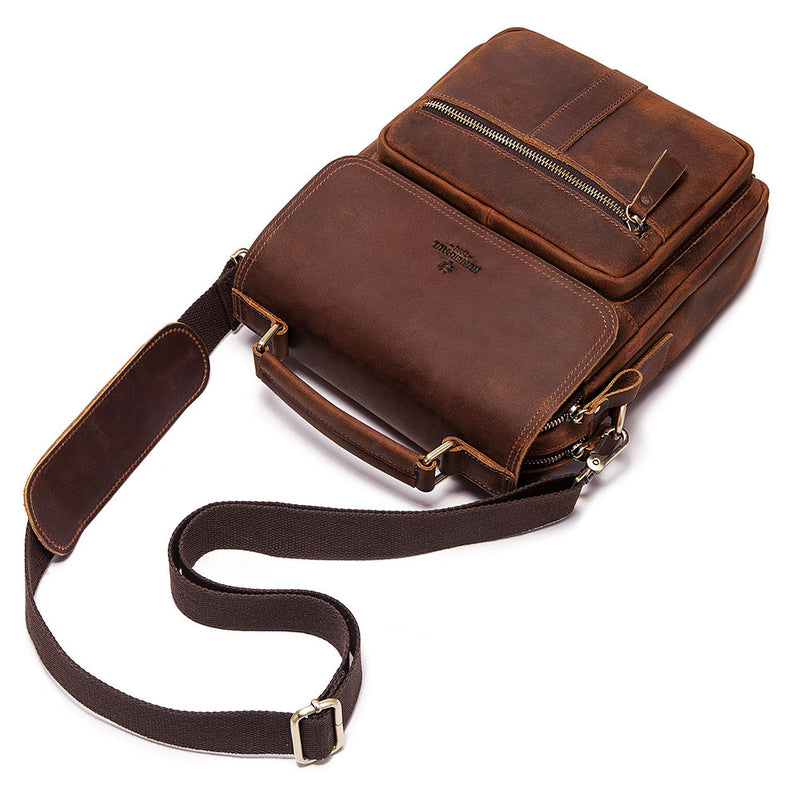 Leather Shoulder Bag Retro Men&