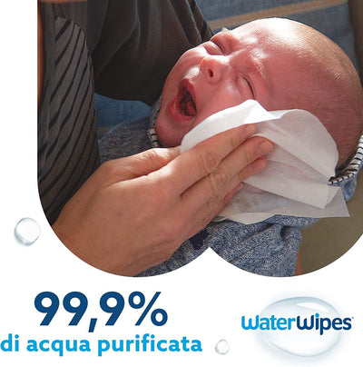 Original Salviette Senza Plastica per Bebè, 240 Unità, 4 Confezioni, Salviette Umidificate Al 99,9% a Base Di Acqua & Inodori per Pelli Sensibili (L'Imballaggio Può Variare)