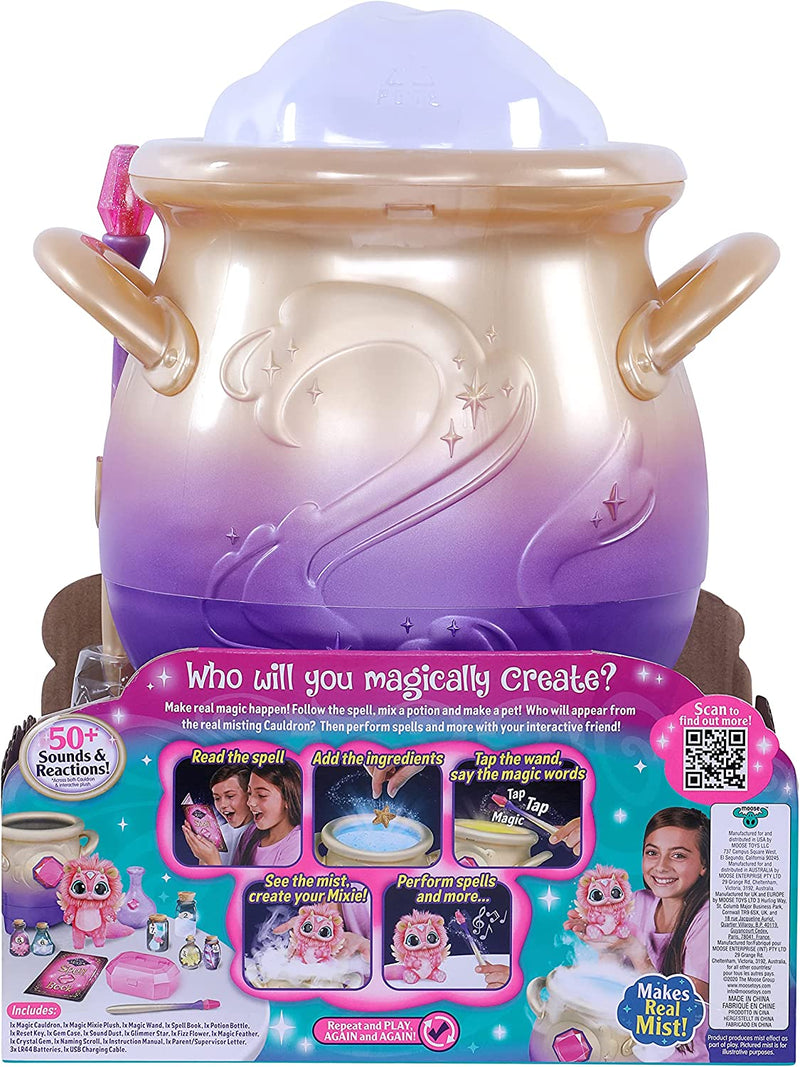 Magical Misting Cauldron with Interactive 8 Inch Pink Plush Toy