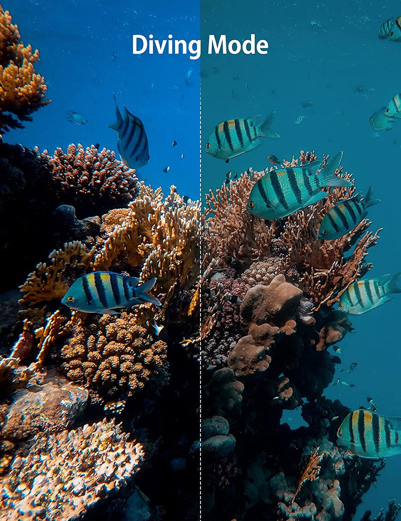 Action Cam 4K Wifi 60FPS Fotocamera Subacquea Impermeabile Da 40M Con Microfono Wireless E Fotocamera per Casco a Doppio Schermo per Lo Snorkeling, La Guida in Bicicletta E Vlog