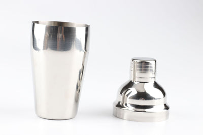 Stainless Steel Cocktail Shaker with Wooden Stand for Home Bar Party